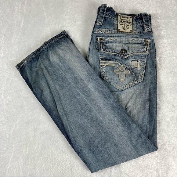 Rock Revival Dieppe Relaxed Straight Jeans 33